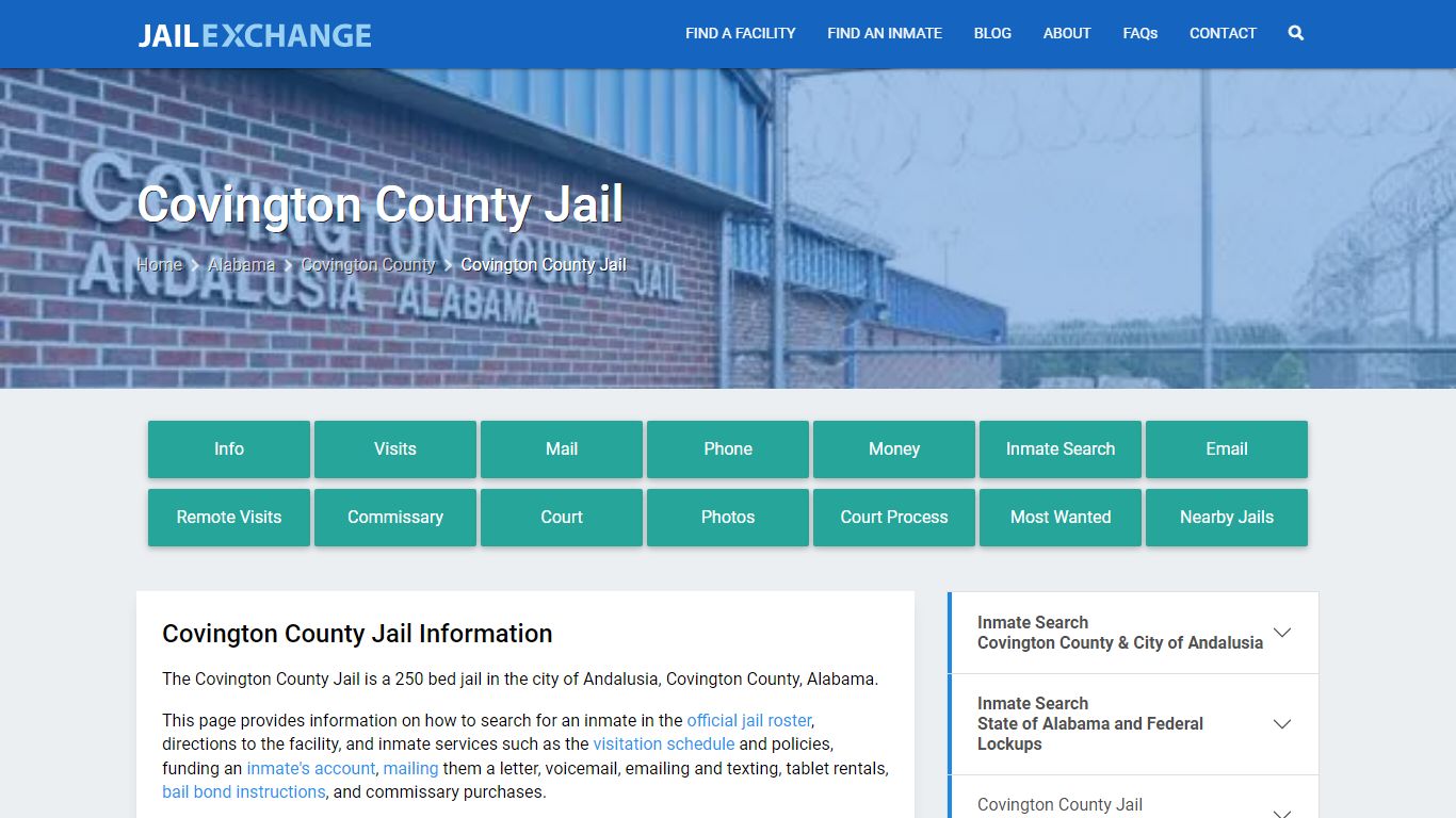 Covington County Jail, AL Inmate Search, Information